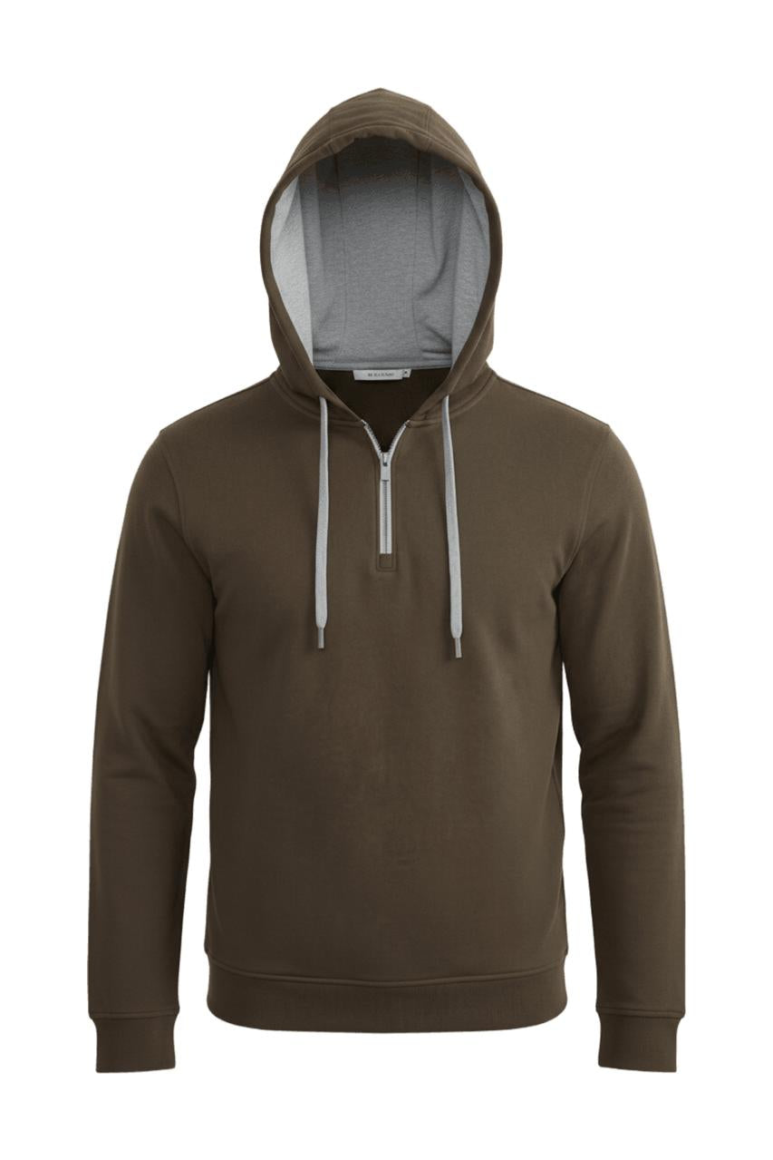 Sophisticated Half-Zip Hoodie for the Modern Man | Andreas Moskin
