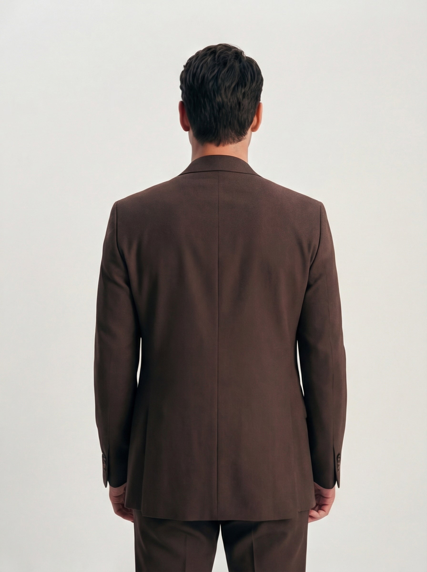 Піджак двобортний чоловічий темно-коричневий