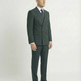 Green Double-Breasted Two-Piece Suit